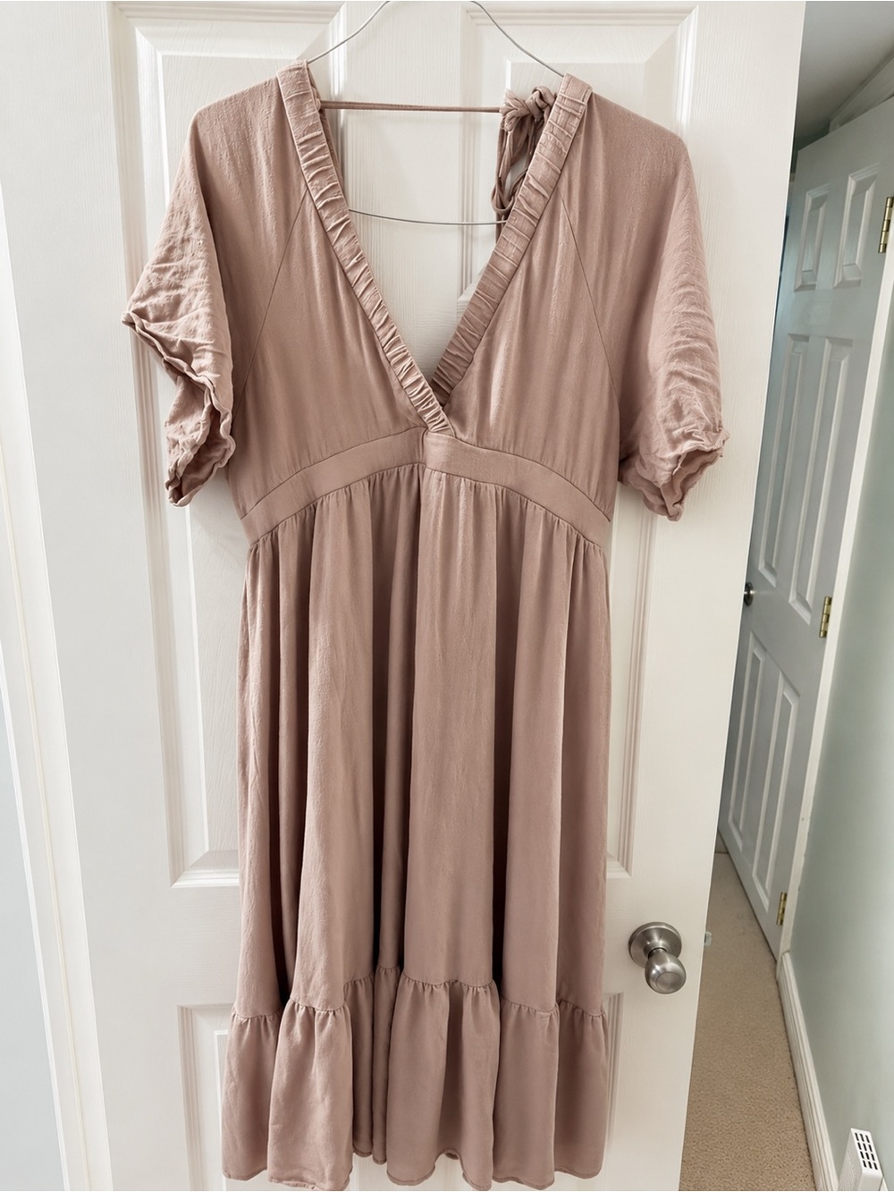 Pinkblush Mauve Blush V-Neck Maxi Dress